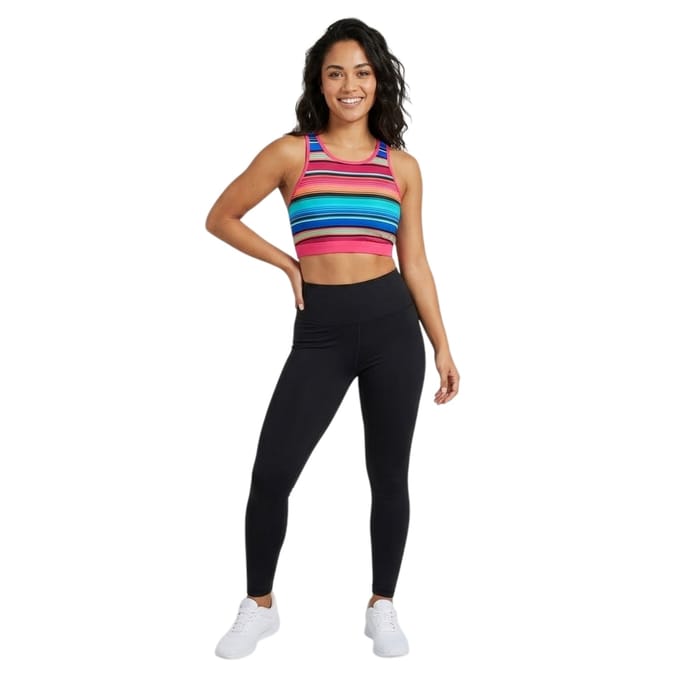 Zoggs Gestreepte crop-top voor dames (Veelkleurig)