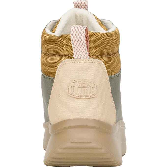 HEYDUDE - Wendy Apres Coated Twill Dames Boots Olive - Maat 38