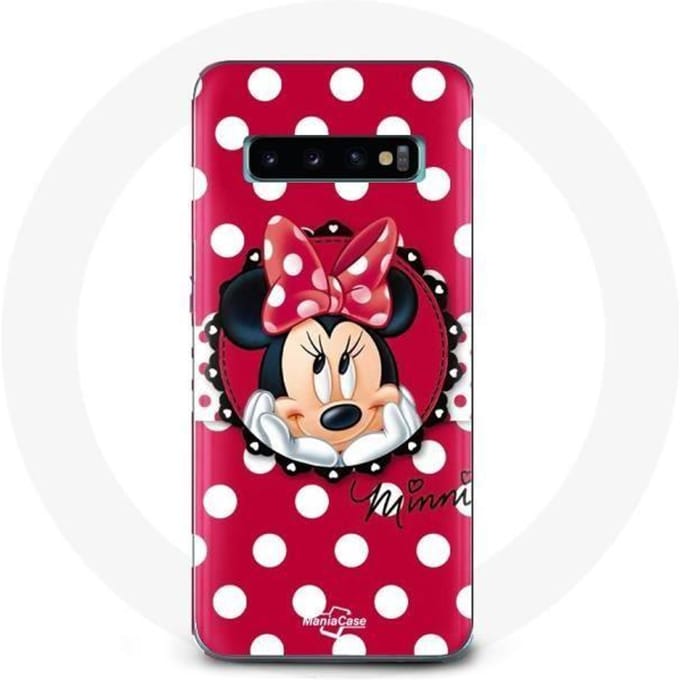 Coque pour Samsung Galaxy S10 Plus Minnie Mouse Dessin animé Rouge