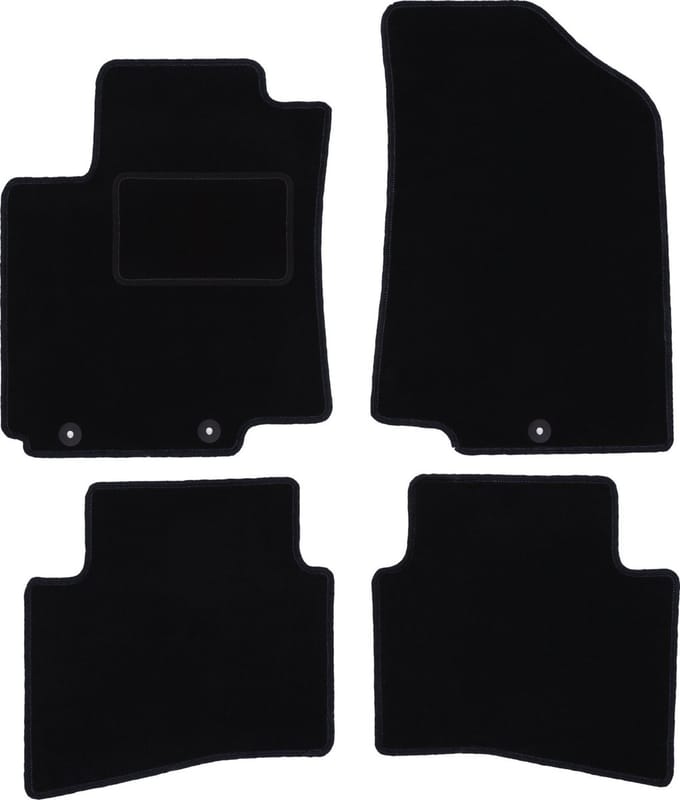 Zwarte veloursmatten voor: Hyundai i20 II coupé, hatchback (2014-)
