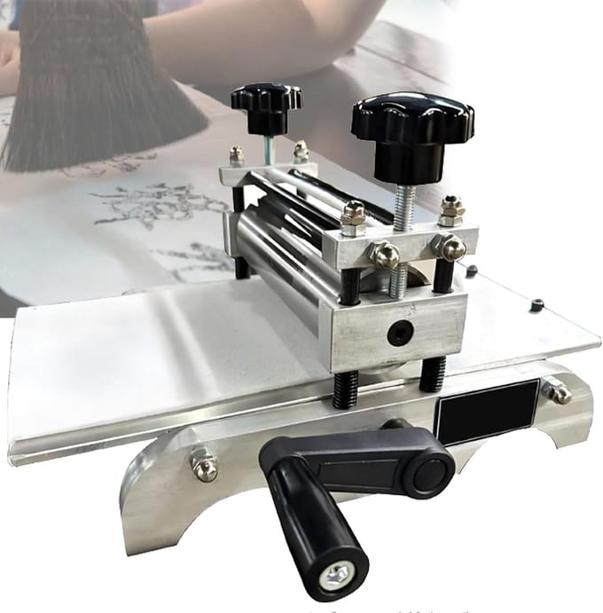 Handmatige Drukpers - Gravure Pers - Papier Hout Gravure - Instelbare Rolhoogte - 30cm Printplaat