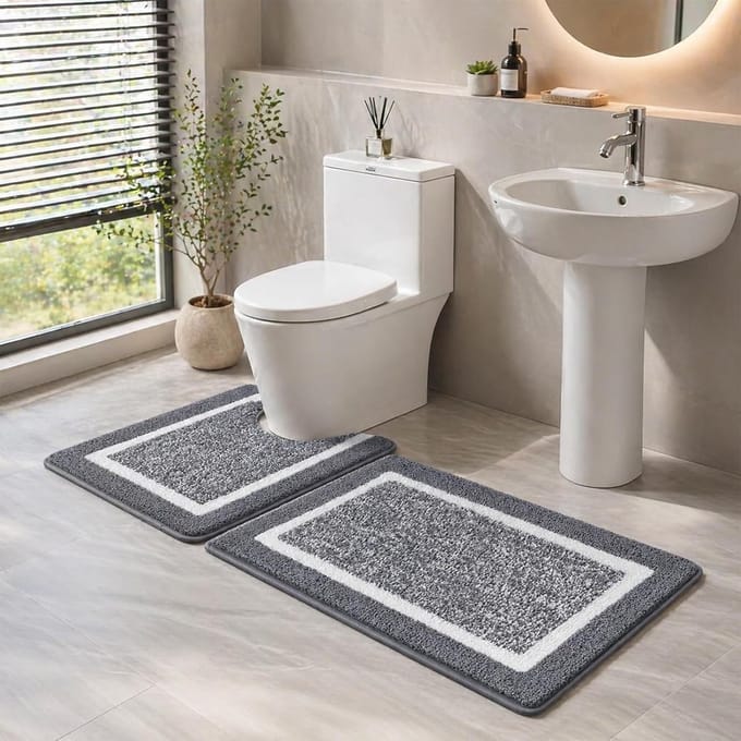 Solidchoice - Microfiber Badmat Set, Antislip en Ultra Zacht