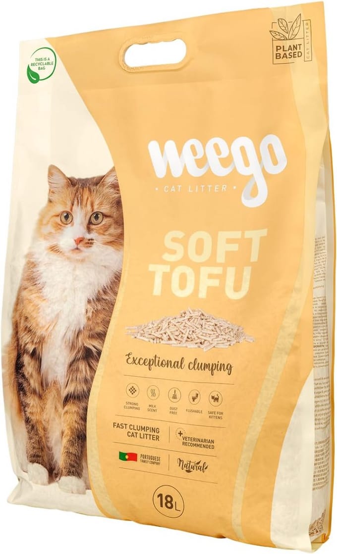 Biologisch afbreekbare Tofu Kattenbakvulling - Super Absorberend & Stofvrij