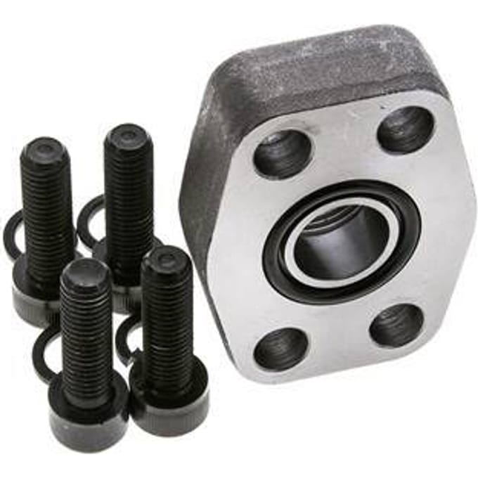 3/4'' SAE Flens 6000 psi Blank staal met G3/4'' Binnendraad ISO 6162-2