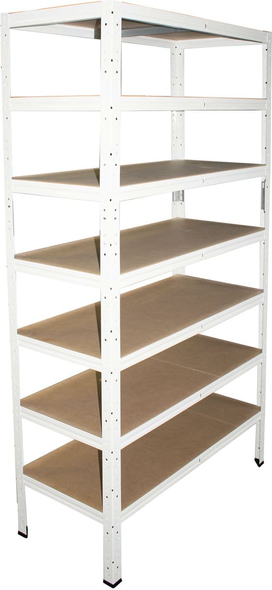 Shelfplaza HOME metalen stellingkast - 180x30x30 cm - wit - 7 planken