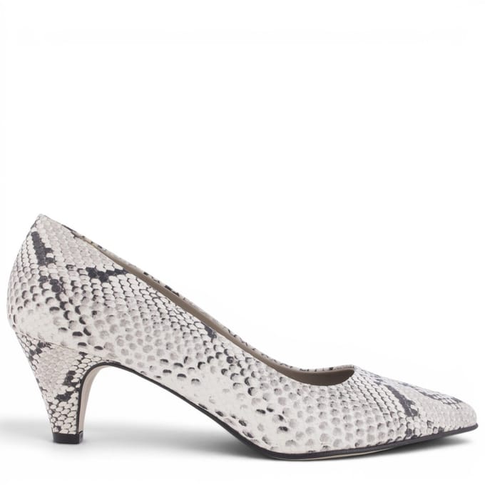 Noë Shoes Nirim Pump White-Black Snake