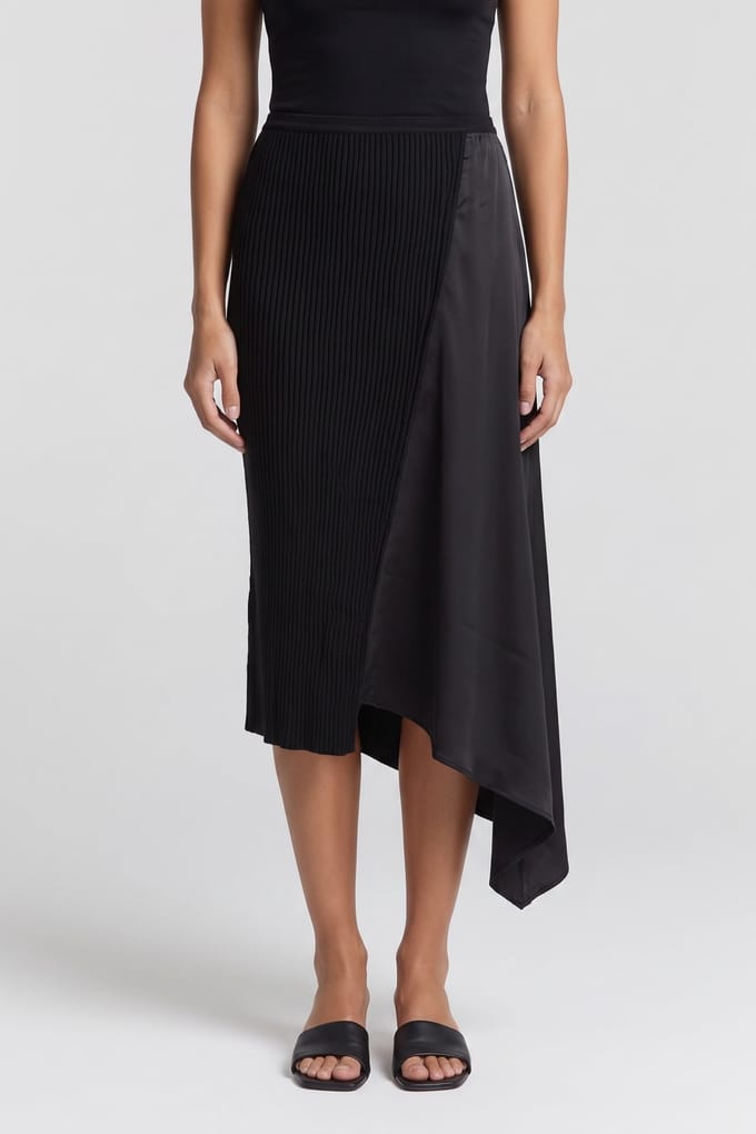 ARKET Tangoli Skirt Black Maat: S | Midi Rokken Outlet | Dames | Zwart