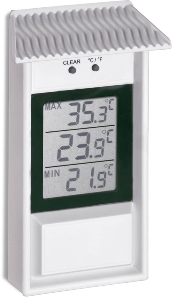 Thermometer met minimum- en maximumweergave voor binnen en buiten - Waterdicht en Compact