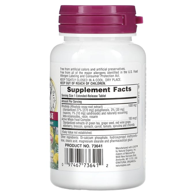 Kruiden Actief, Rode Ginseng, Langdurige Opname, 1000 Mg, 30 Plantaardige Tabletten