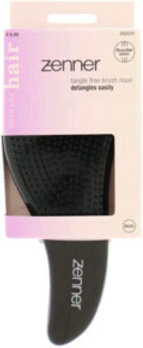 Zenner Haarborstel Tangle Free Maxi Zwart - 1 Stuk