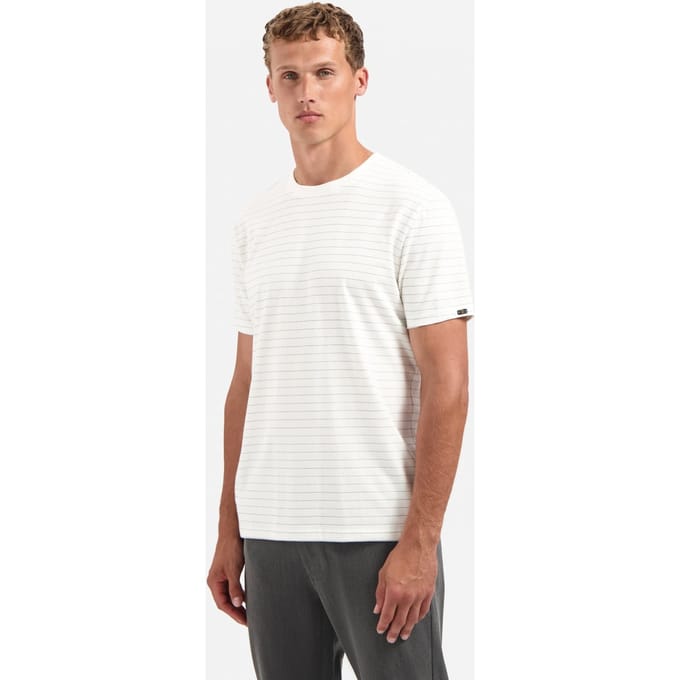 No Excess T-Shirt Crewneck Yarn Dyed Pin Stripe Offwhite  3XL