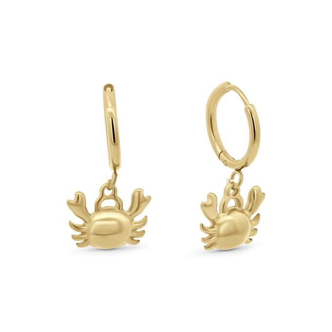 8CE-70614 - CO88 Collection – Oorbellen krab – goudkleurig