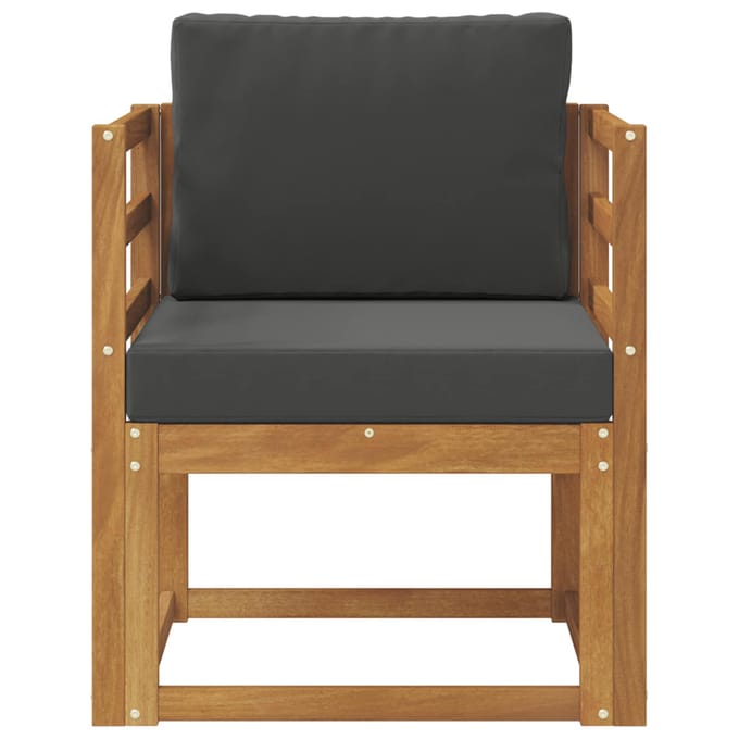 vidaXL - Buitensofa - Massief - Acacia - Hout - en - Polyester - Naturel