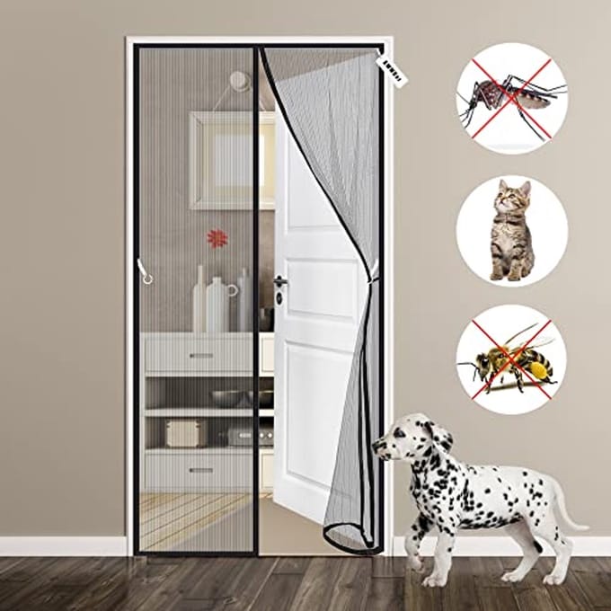 Insectenscherm voor Deur - Magnetisch, Wasbaar en Transparant (170 x 250 cm)