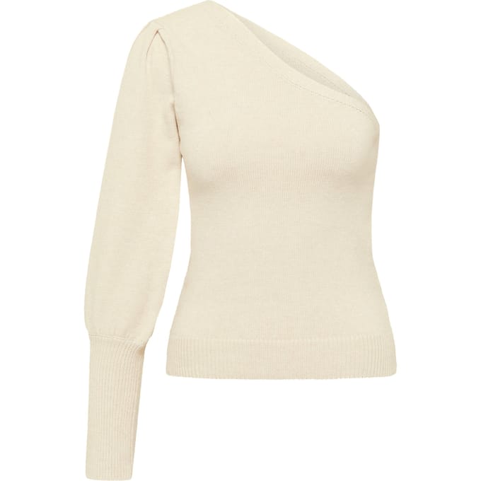Faina Gebreide trui Dames champagne