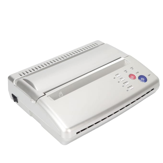 Tattoo Stencil Transfer Machine Tattoo Transfer Papier Thermische Tattoo Patroon Kopiëerder Printer Zilver EU Plug white