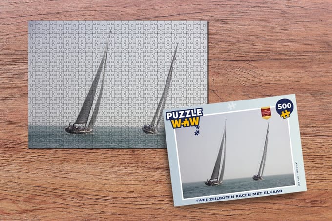 Puzzel Twee zeilboten racen met elkaar - Legpuzzel - Puzzel 500 stukjes