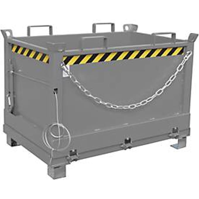 Bodemklepcontainer FB 500, L 800 x B 1200 x H 860 mm, grijs