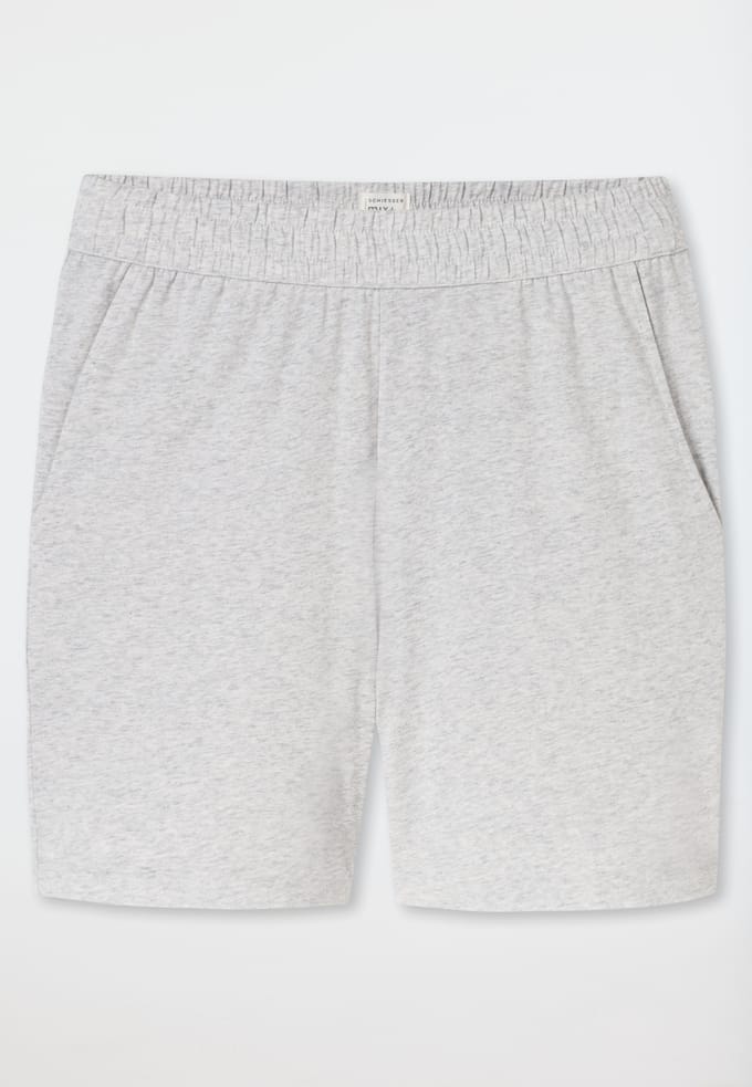 SCHIESSER Mix+Relax loungebroek kort - dames broek kort grijs-gemeleerd