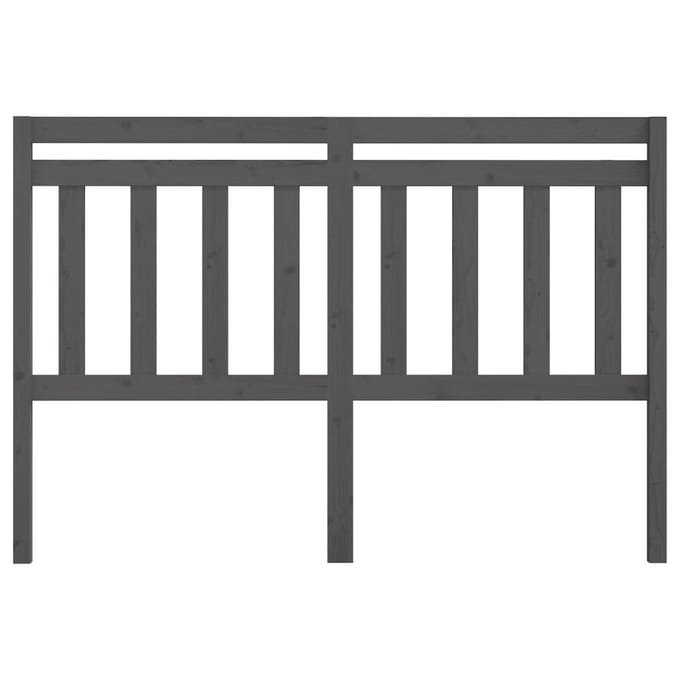 vidaXL - Hoofdbord - 166x4x100 - cm - massief - grenenhout - grijs