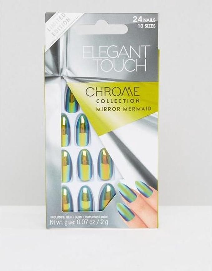 Elegant Touch Chrome Mirror Mermaid 24 stuks+Lijm