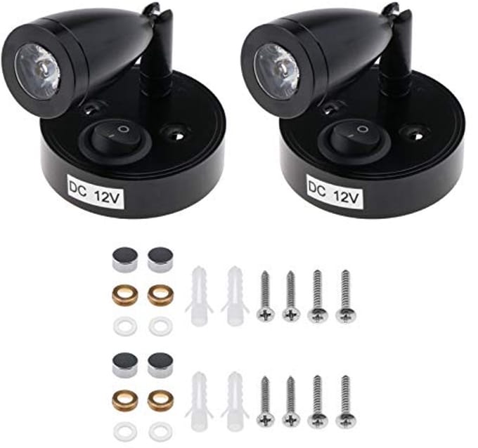 Verstelbare 12V 3W LED Interieur Spot Leeslamp met Warm Licht voor Camper, Caravan en Boot
