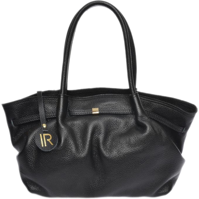 Isabella Rhea Zwart Rundleer Tas