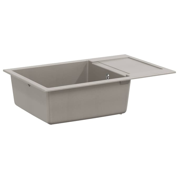 vidaXL - Wasbak - Grijs - 780 - x - 500 - mm - 80% - Kwarts - en - 20% - Hars