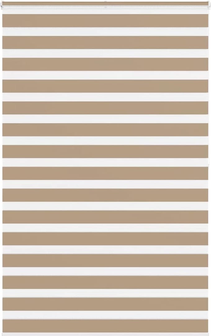 vidaXL - Zebra - Blind - 150x200 - cm - stofbreedte - 145,9 - cm - polyester - zandbruin