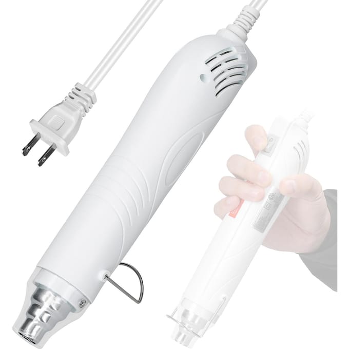 Compacte Huishoudelijke HotAir Machine DIY Met Hitte Machine met Ondersteunende Beugel Draagbaar Handheld US Plug wit