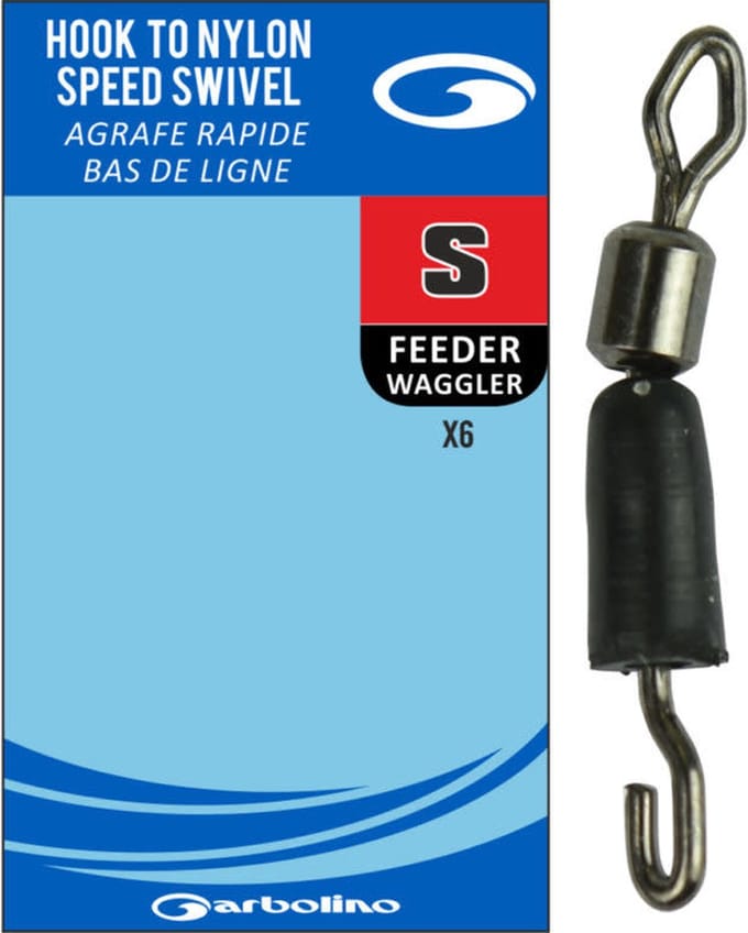 Garbolino Hook To Nylon Speed Swivel (6 pcs) - Maat : Small
