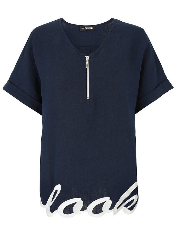Blouse Van Doris Streich blauw