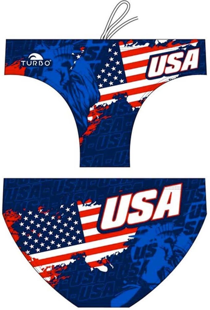 Turbo Usa Zwemslip Blauw 5XL Man