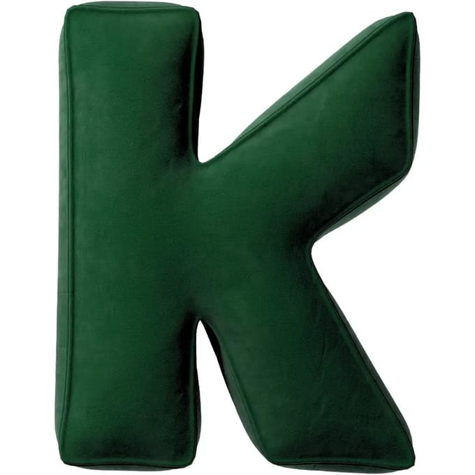 Kussen letter k Yellow Tipi Posh Velvet