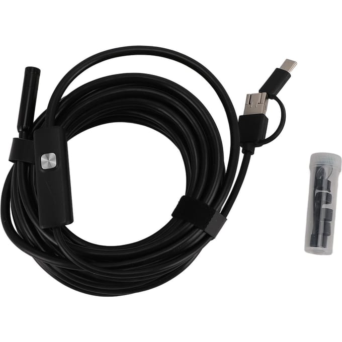 USB C Endoscoopcamera met Instelbaar LED-licht 8mm 1200P Boroscoop met Slangcamera IP68 Waterdicht black
