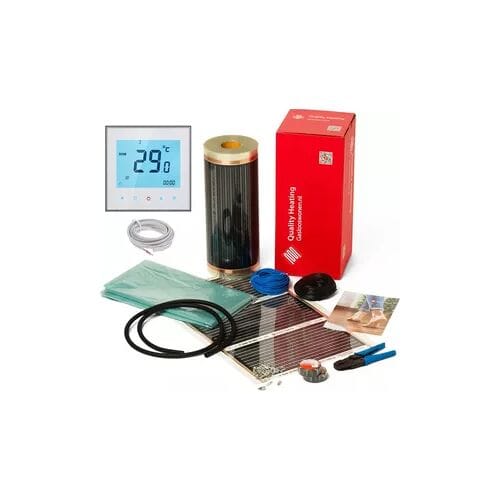 2,0M² 280 Watt p/m2 Vloerverwarming elektrisch onder laminaat en hout set Wit