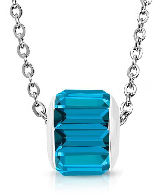 Amanto Ketting Cau Blue - 316L Staal - Bedel 10x12mm - 45cm