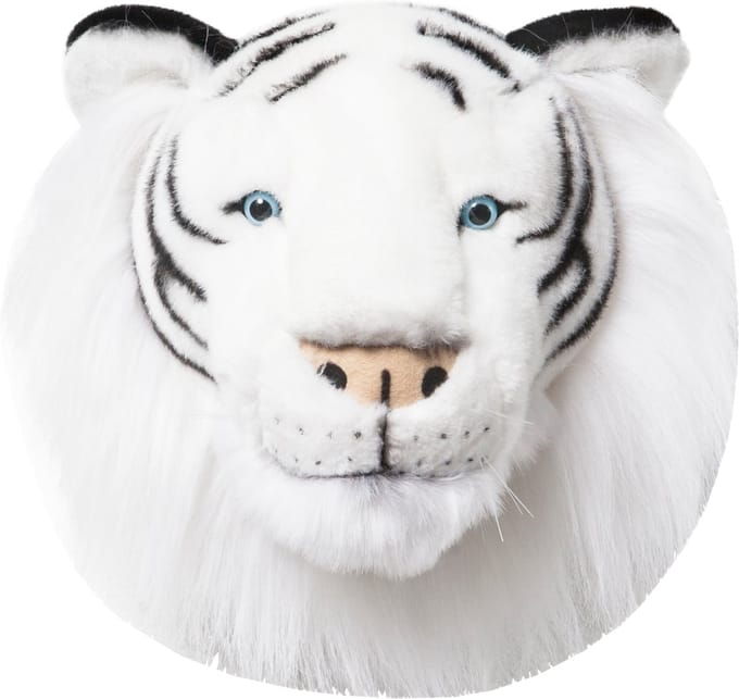 Wild & Soft Tijger Albert Dierenkop Wit