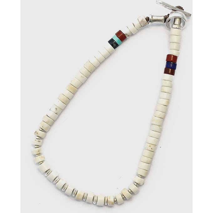 Silver heishi bracelet