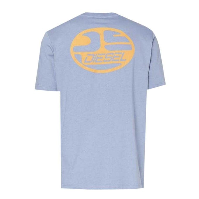 Diesel Unisex Oval Stonewashed Logo T-shirt voor volwassenen (Blauw)