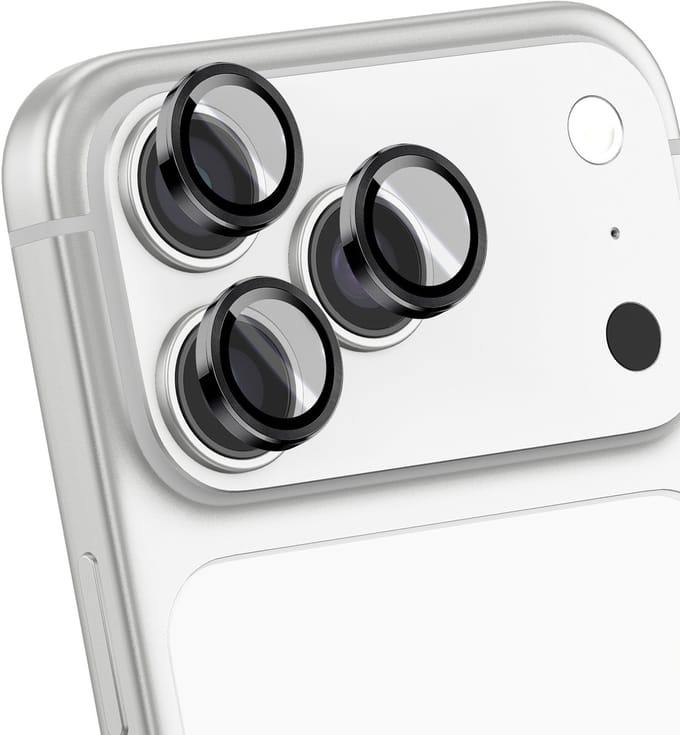 Blue Star, Lens Protector Geschikt Voor iPhone 17 Pro / 17 Pro Max Applicator, Zwart / Transparant