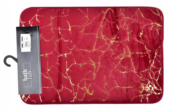 Badkamermat 40x58cm Antislip Polyester Rood