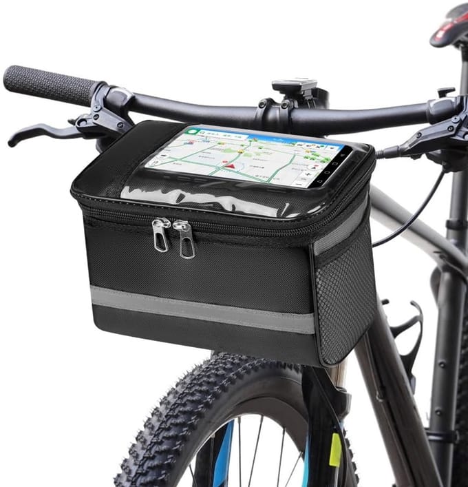 Dailygoods- Stuurtas waterdicht - Fietstas met dubbele rits