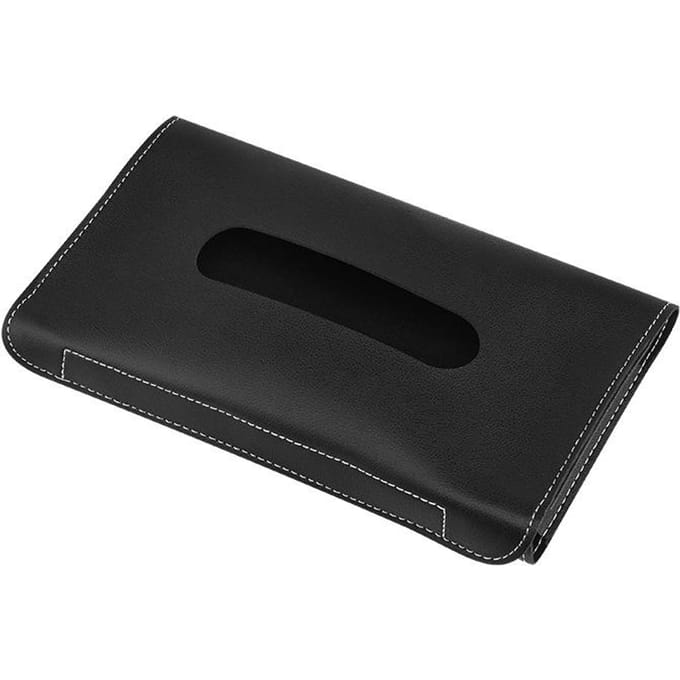 1 Stuks Auto Tissuebox Handdoeksets Auto Zonneklep Tissueboxhouder Auto Interieur Opbergdecoratie zwart