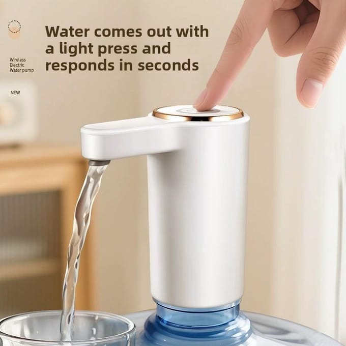Bomba de agua eléctrica recargable para garrafas dispensador portátil automático de agua black