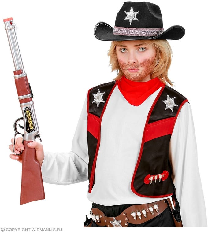 Cowboy vest zwart kinderen