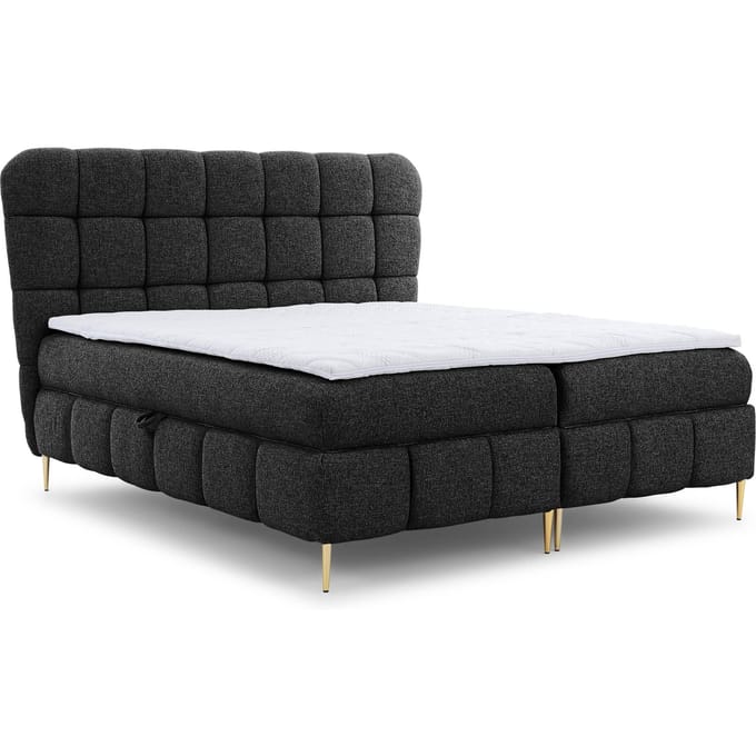 Boxspring Loran in bouclé met opbergruimte 180 x 200 cm | NADUVI Collection