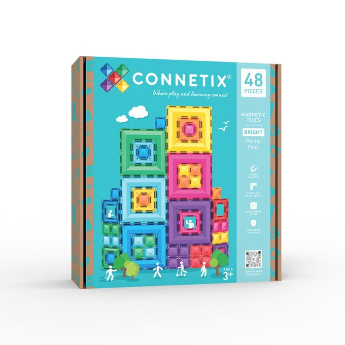 CONNETIX - Magnetisch Tegels - Bright Portaalpakket - 48 stuks - Magnetisch Speelgoed