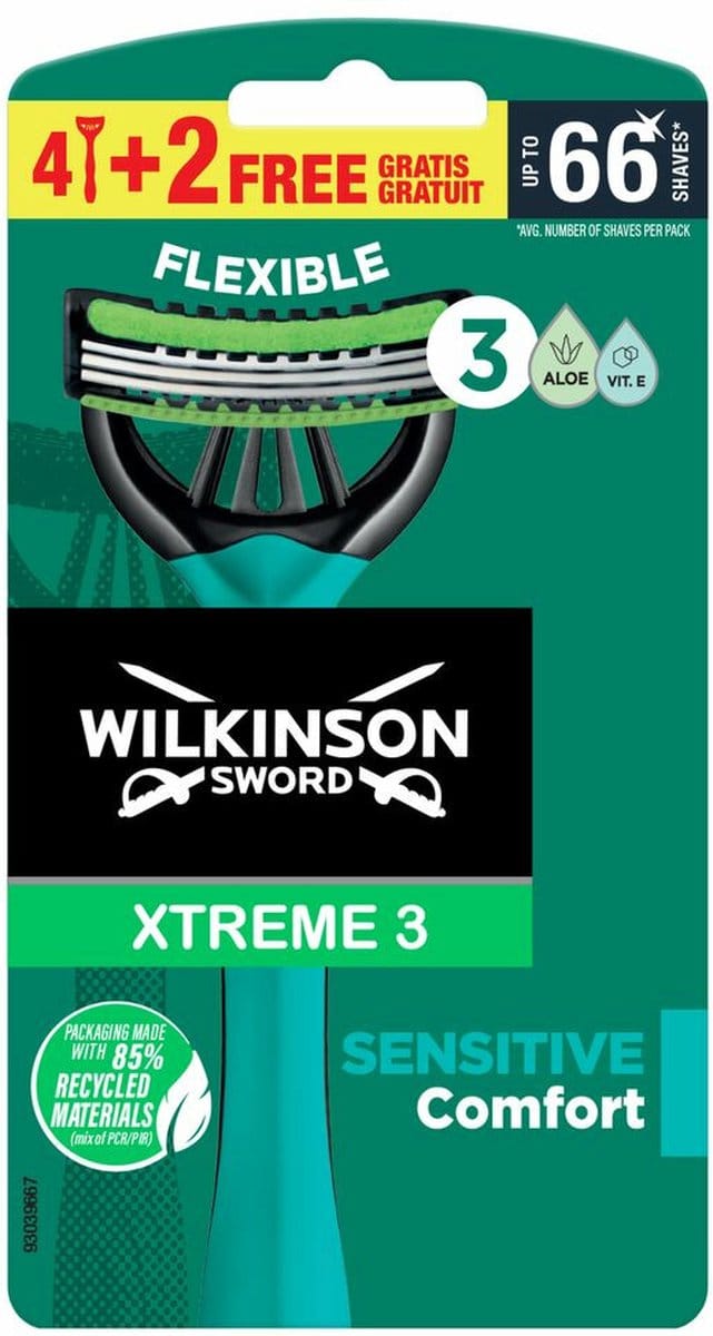 Wilkinson Wegwerpscheermesjes Xtreme 3 Sensitive Comfort - 6 stuks