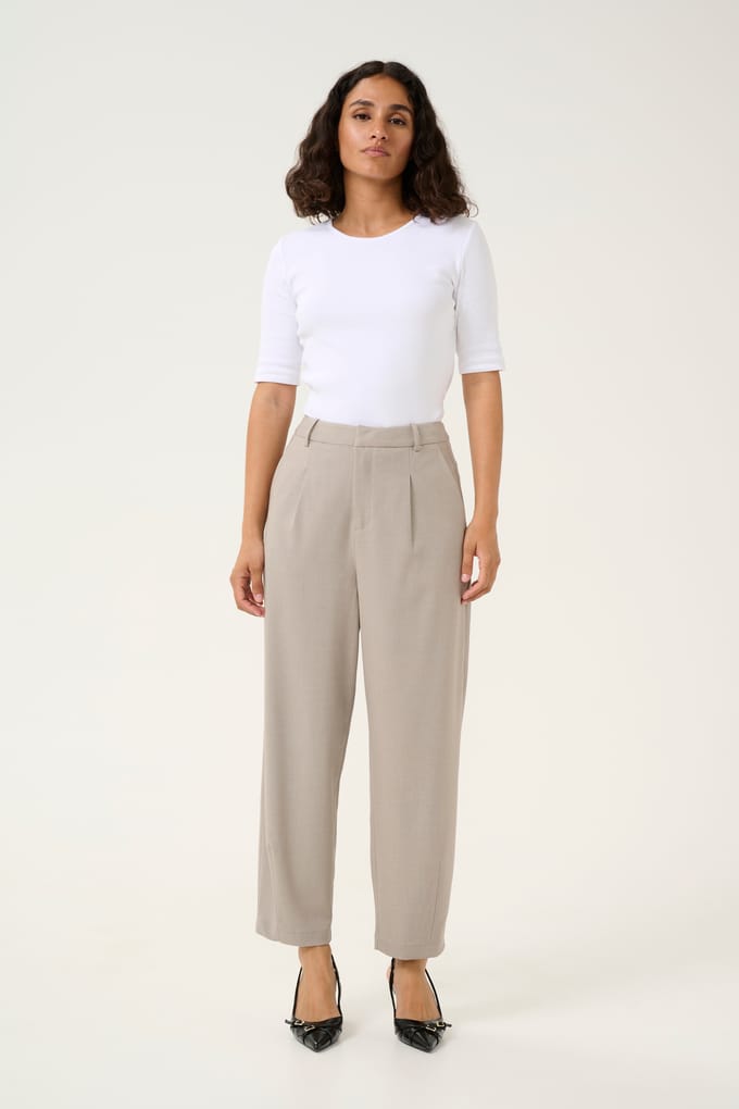 Pants Suiting Regular fit Petrified Oak beige